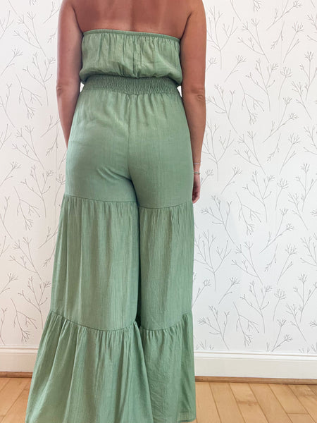 Tiered Tube Top Jumpsuit