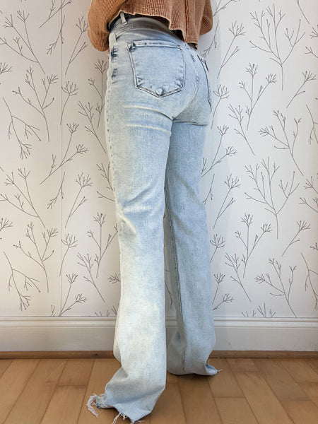 Lacy Distressed Long Inseam Jeans - Including Plus