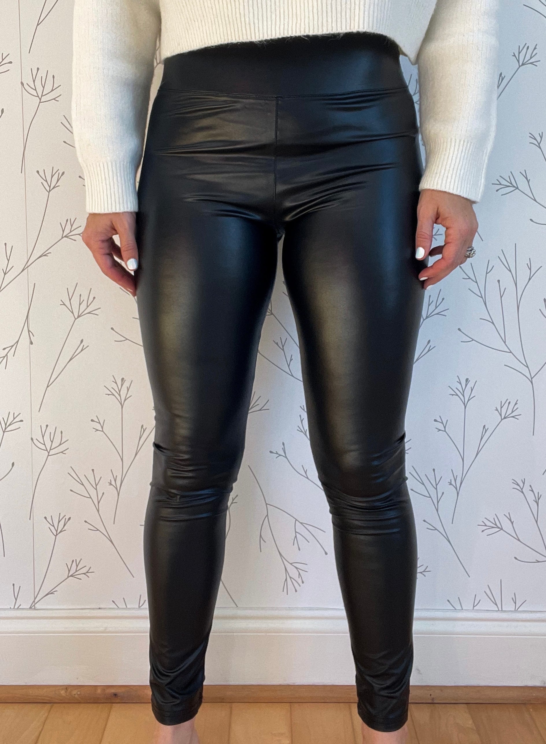 Faux Leather High Waist Leggings – 3 jems boutique