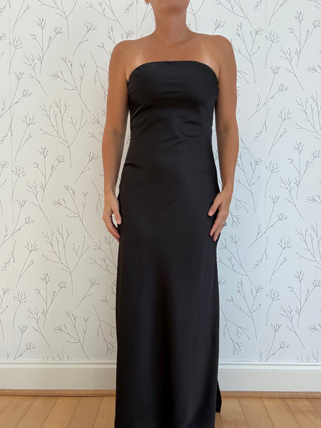 London Strapless Solid Maxi Dress