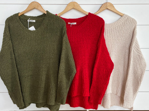 Everyday Soft Cable Knit Sweater Top