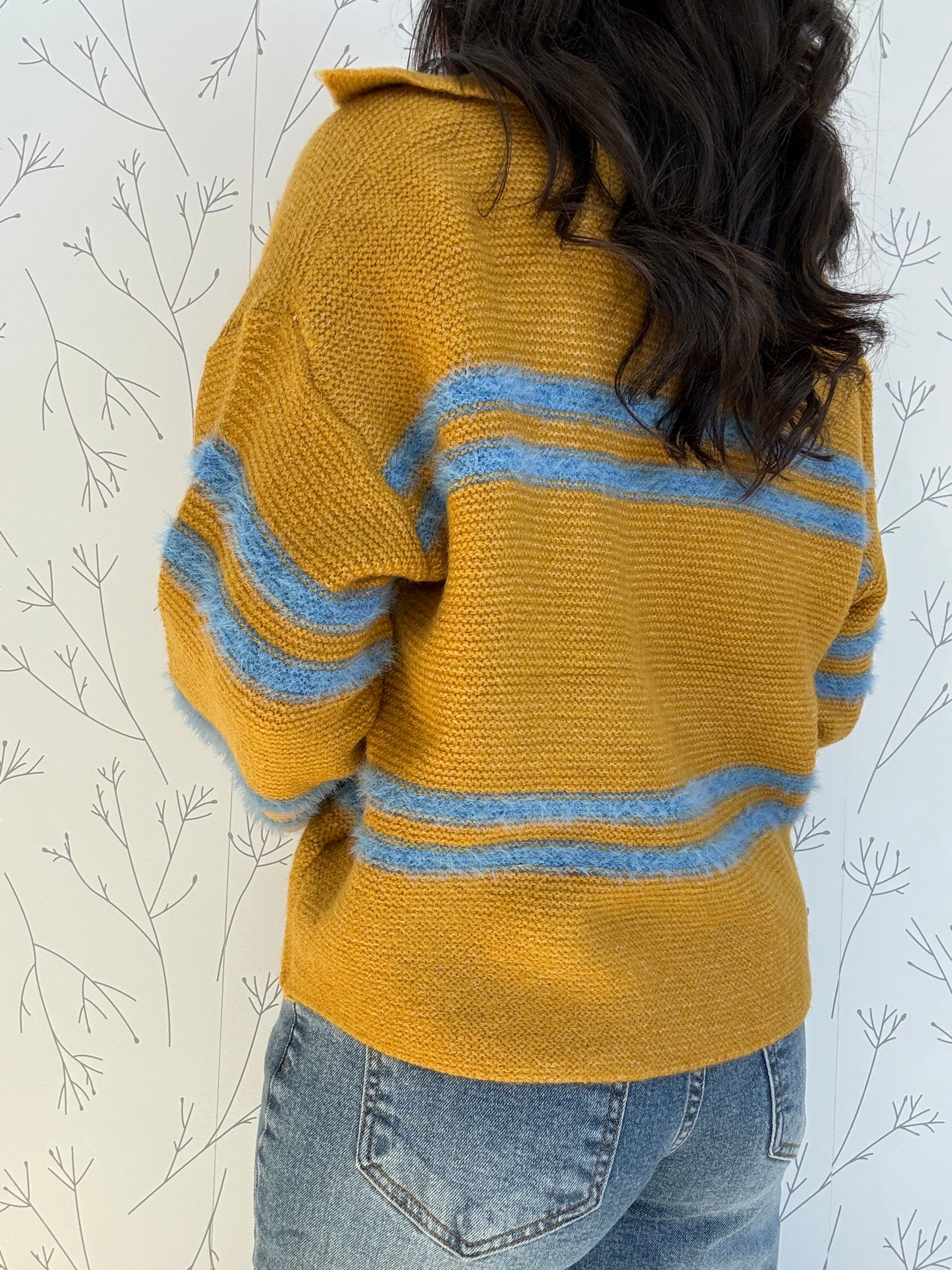 Fuzzy Stripe Sweater