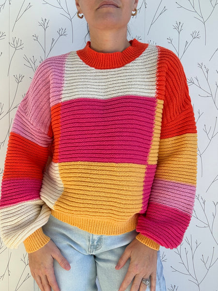 Colbi Color Block Sweater