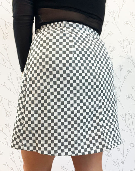 Checkerboard Mini Skort