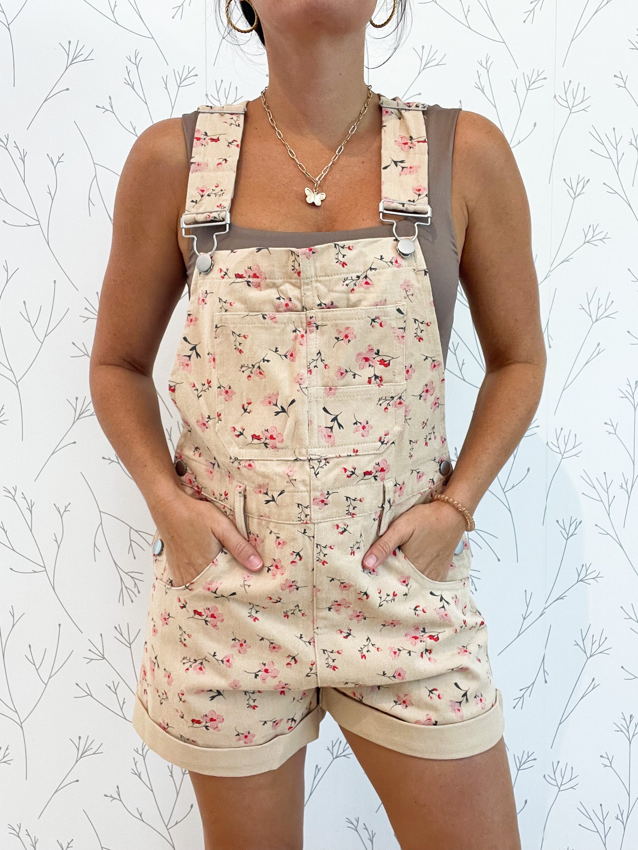 Meredith Floral Overalls