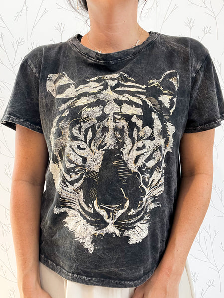 Tiger Golden Foiled Graphic Tee
