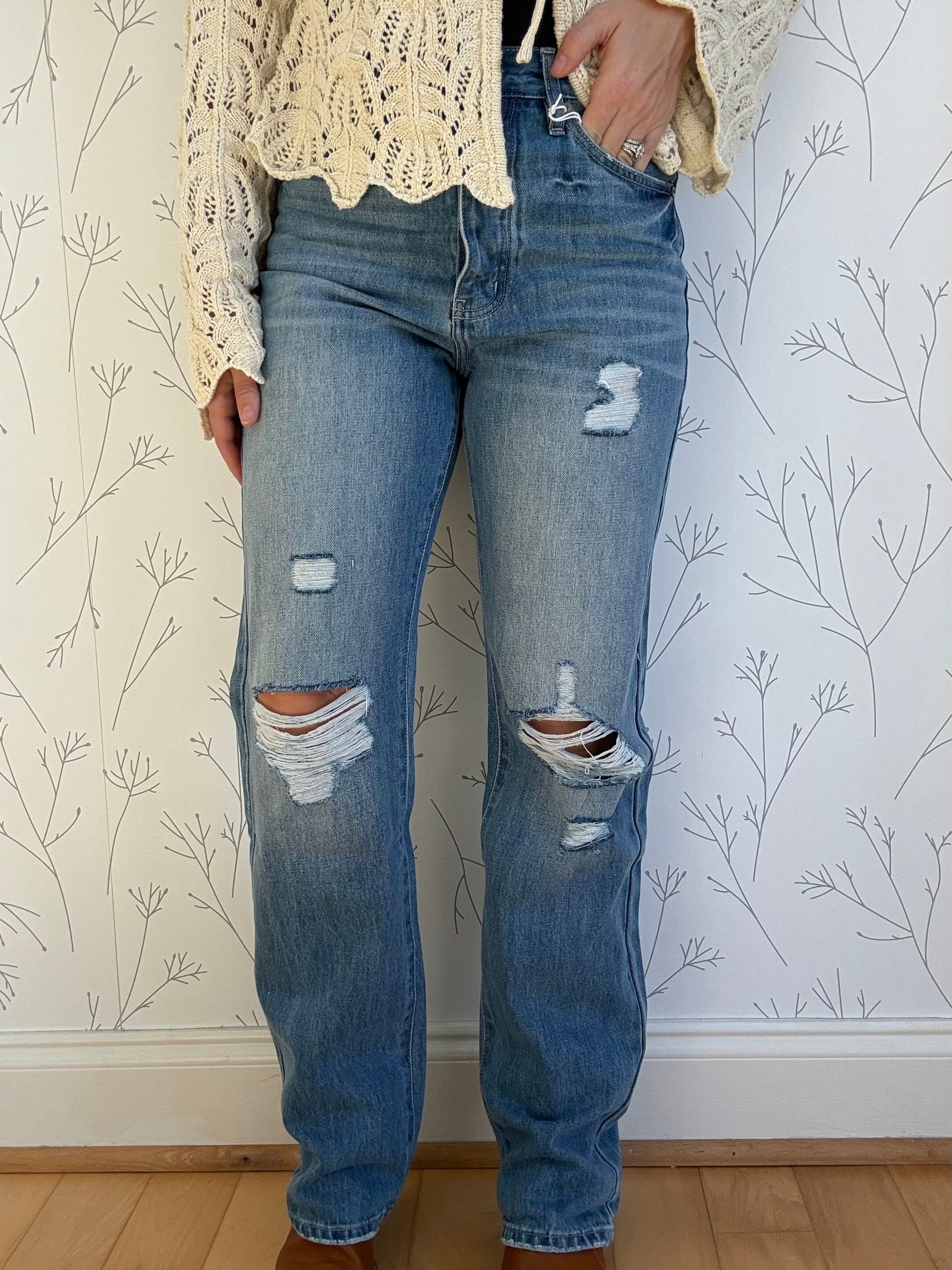 High Rise 90's Straight Fit Jeans