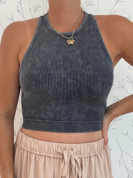 Emmy Padded Ribbed Crop