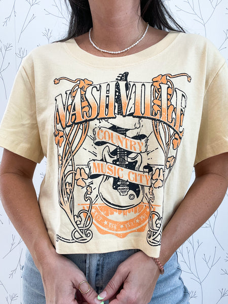 Nashville Graphic Crop Tee