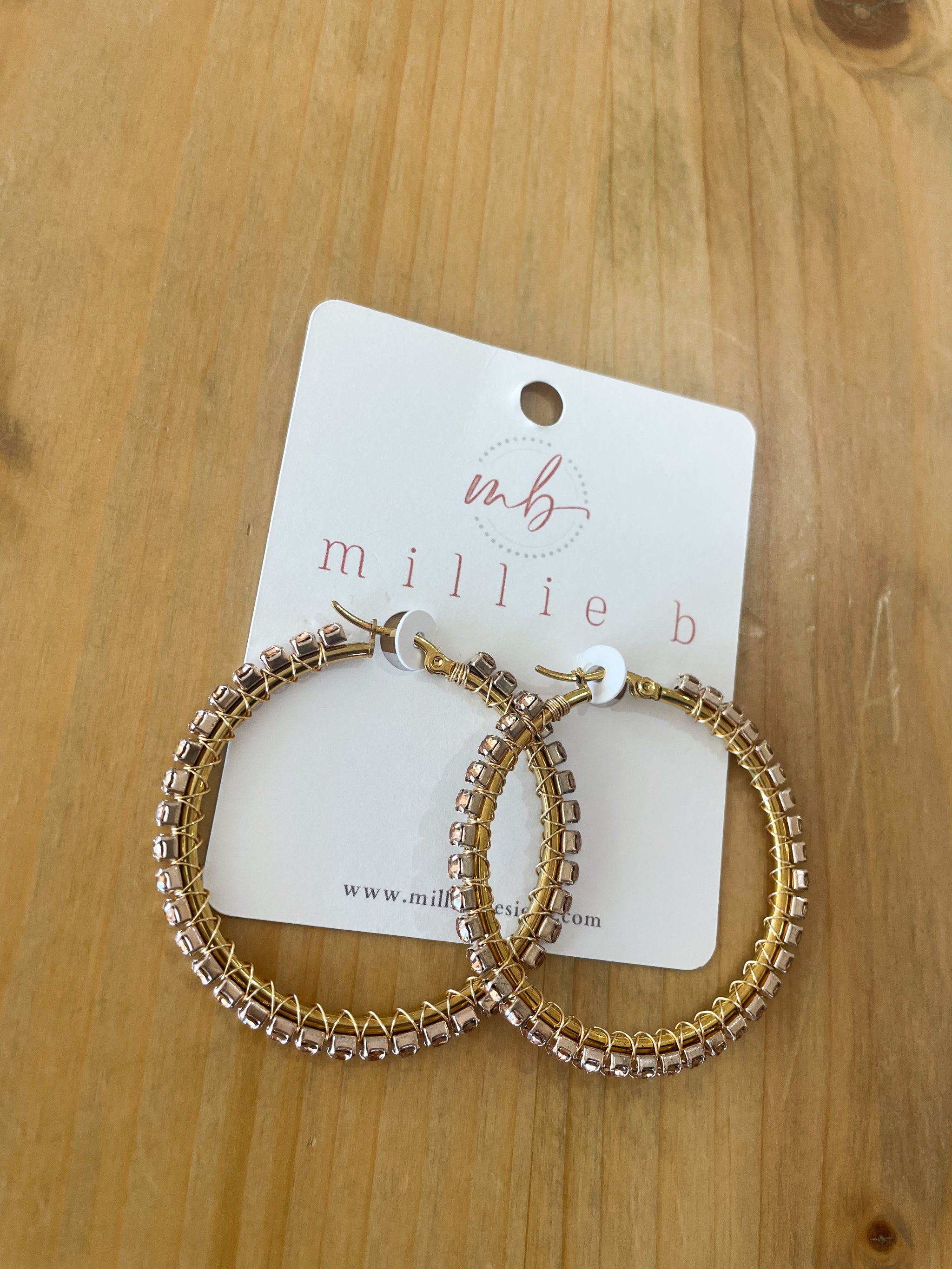 Ava Champagne Hoops