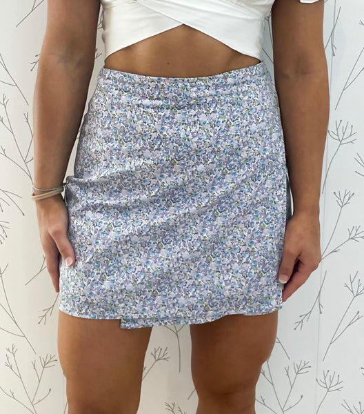 Floral High Waisted Mini Skirt