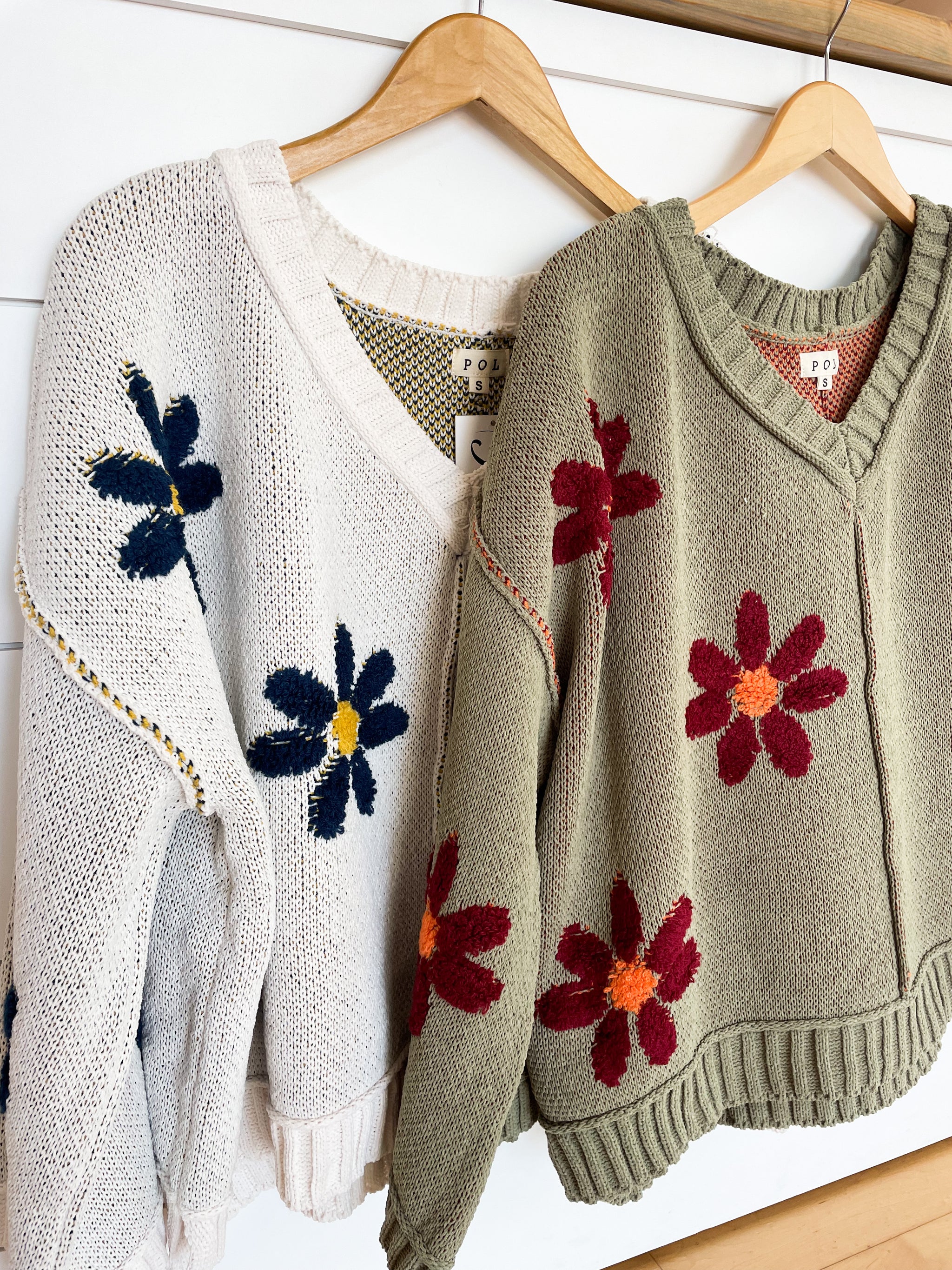 Floral Pattern Chenille Sweater