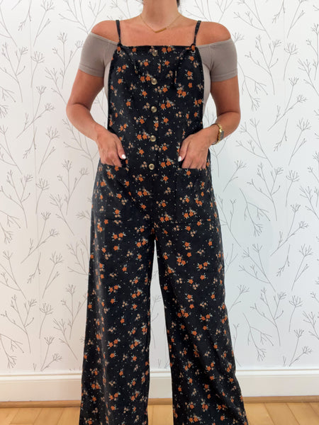 Floral Overall Jumpsuit