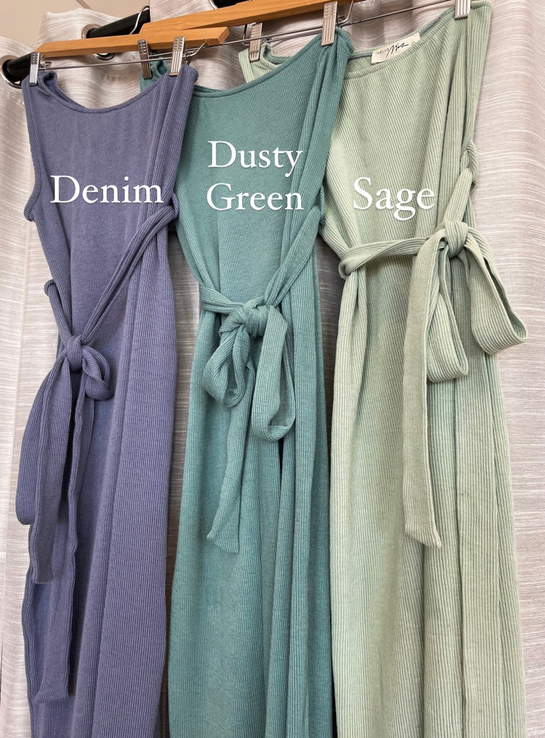 One Shoulder Midi Dress w/ Belt