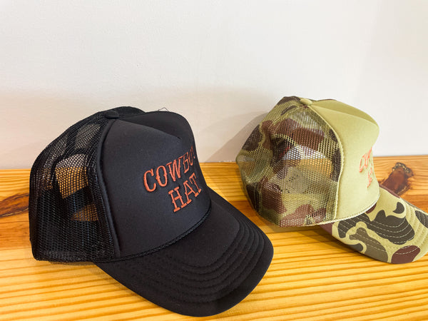 "Cowboy Hat" Embroidery Trucker Hat