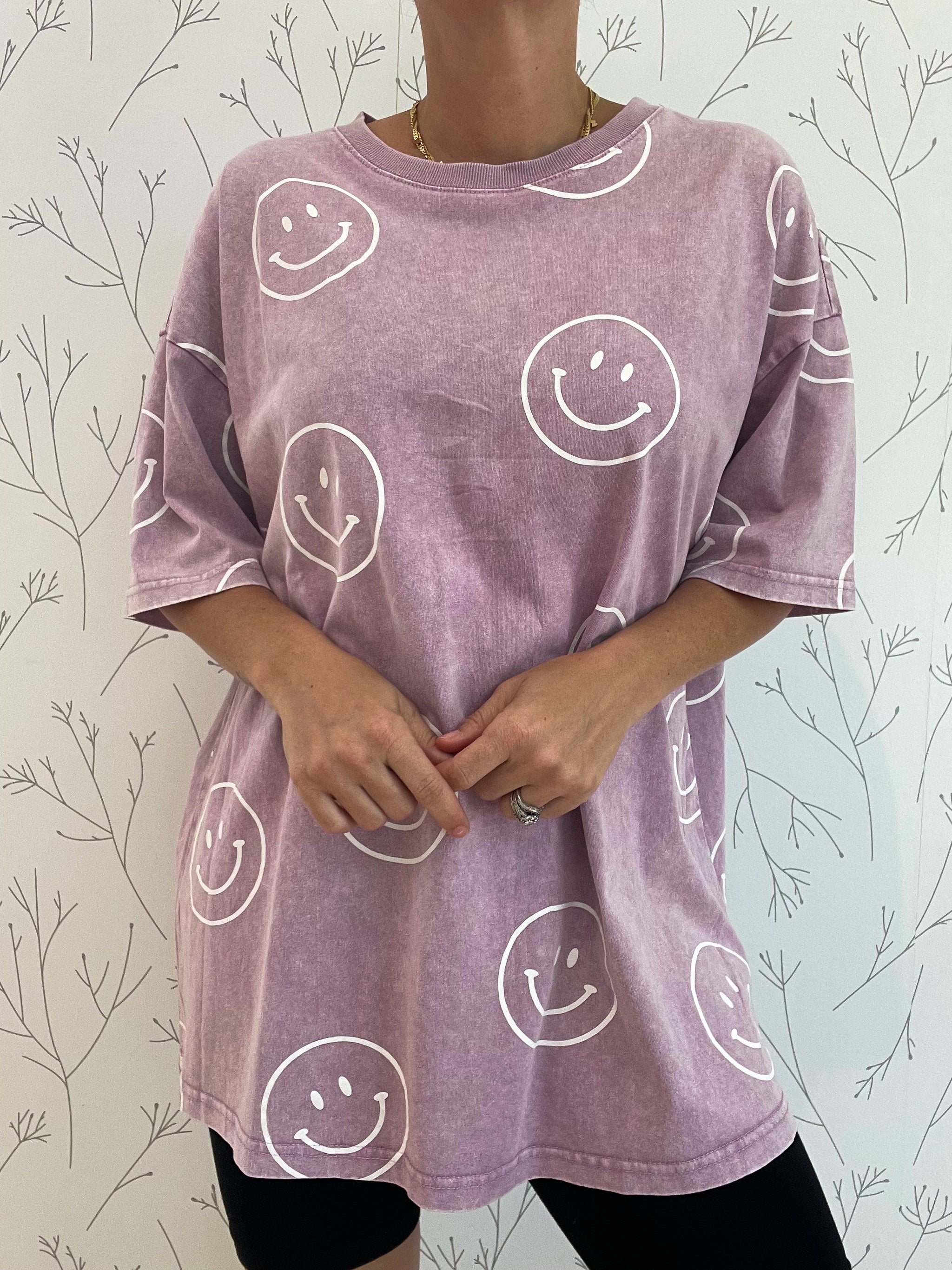 Smiley Face Printed Top