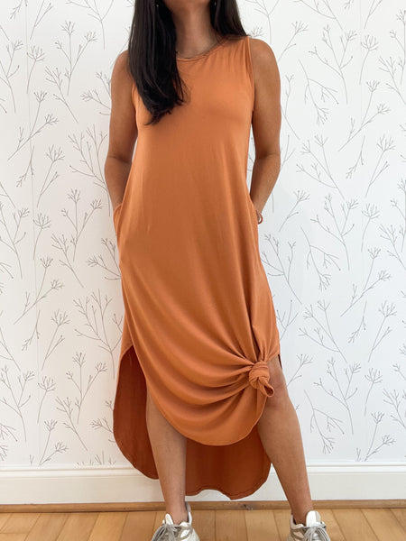 Oversized Maxi Dress w/ Side Slit - Including Plus