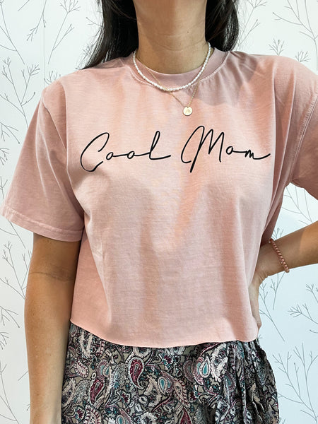 Cool Mom Graphic Crop Tee
