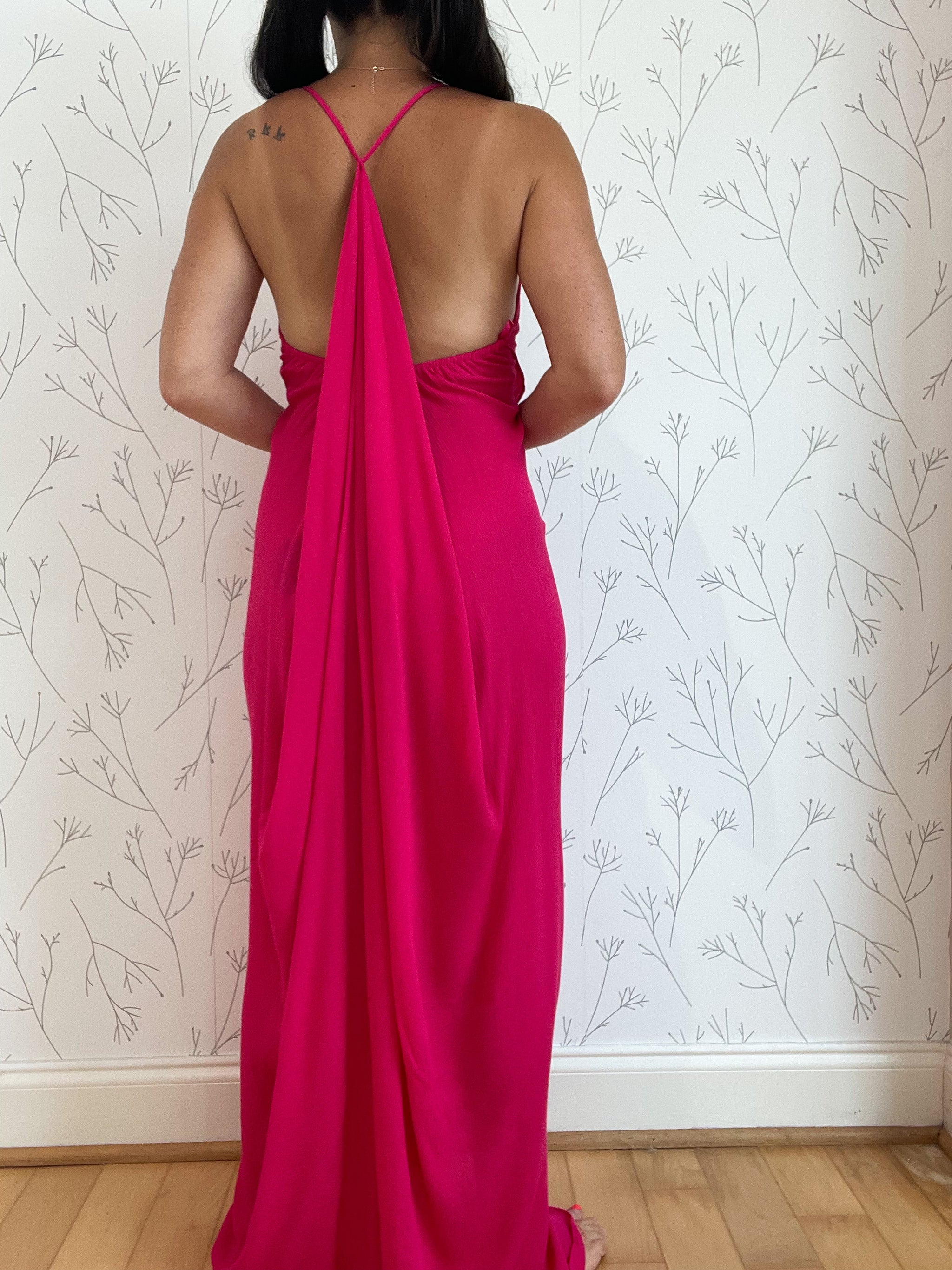 Drape Back Cami Maxi Dress – 3 jems boutique