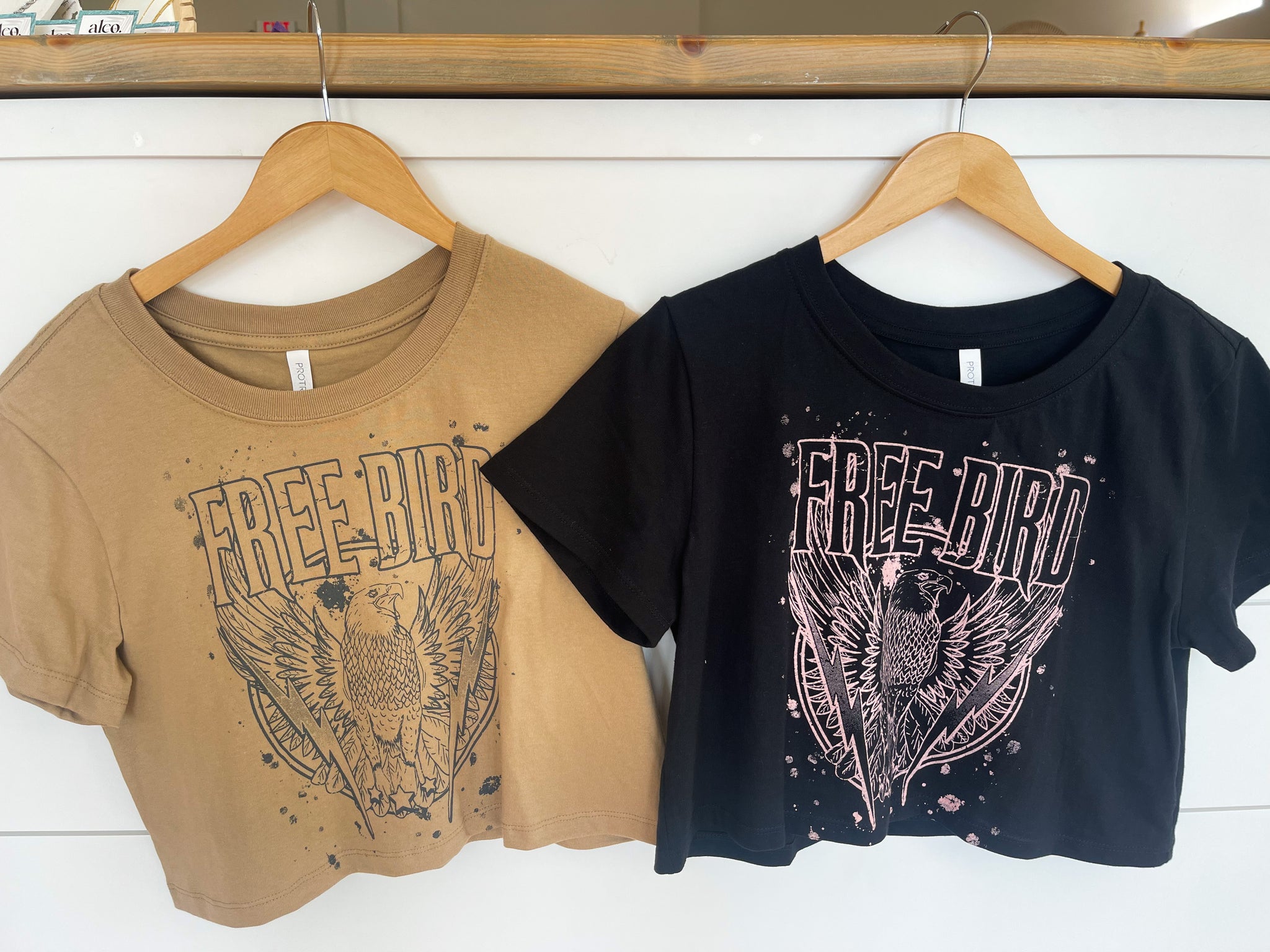 Free Bird Eagle Crop Graphic Tee