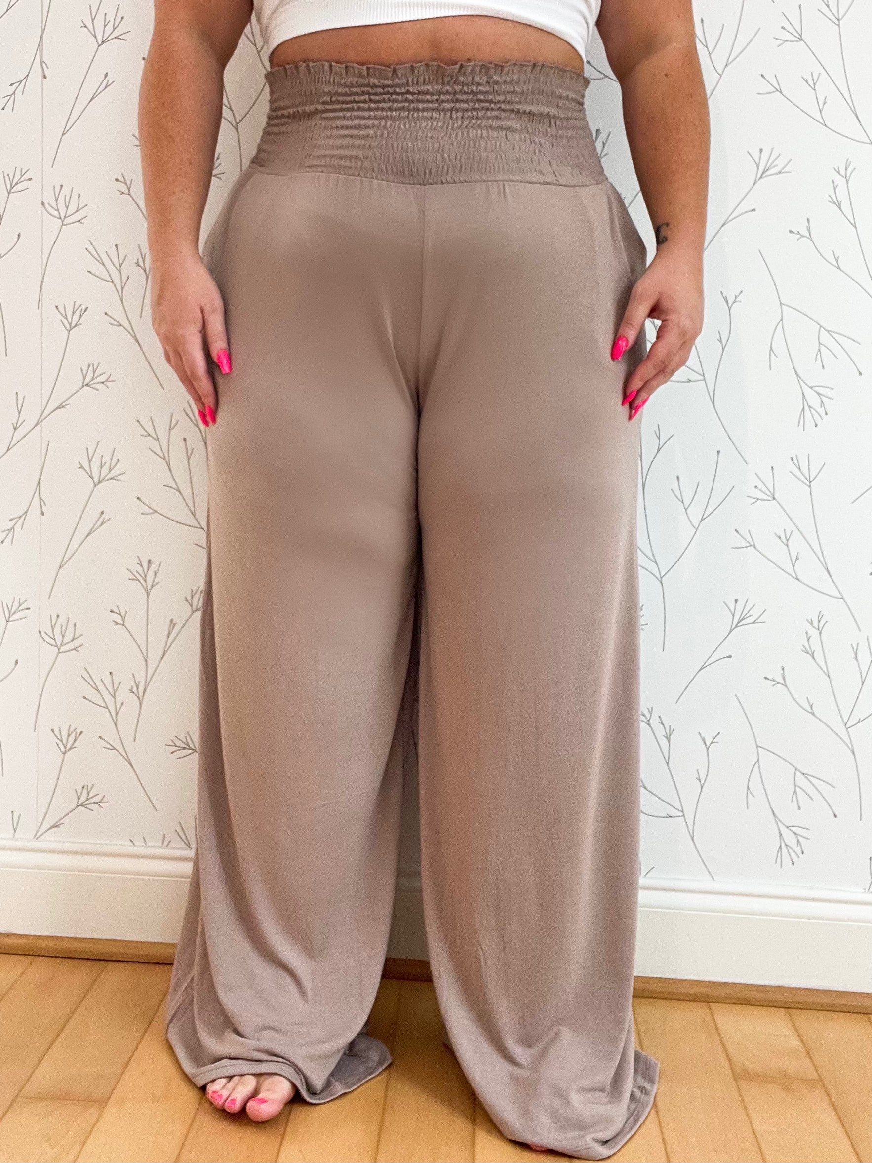 Cheap plus size 2025 wide leg pants