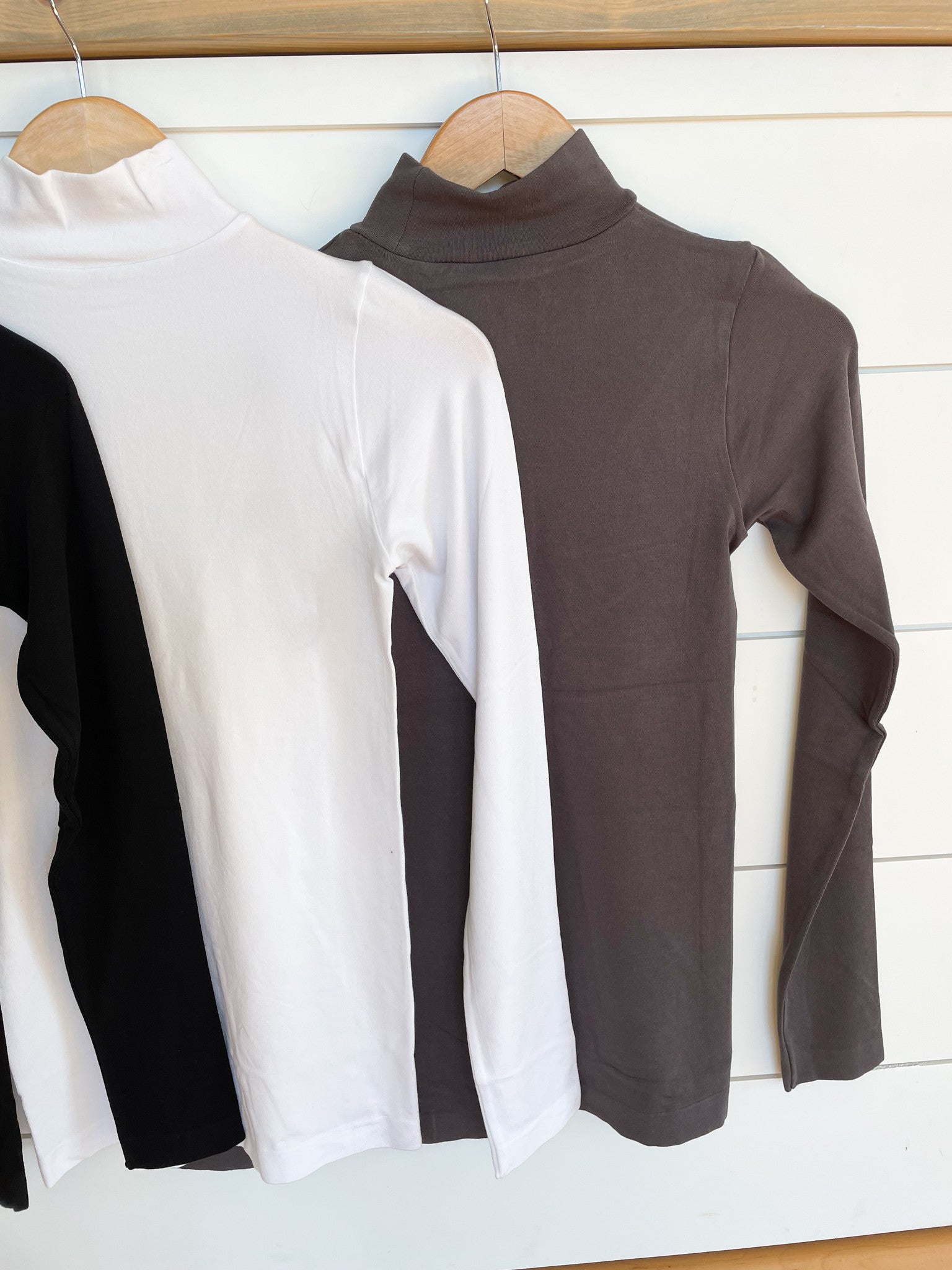Solid Long Sleeve Turtle Neck Basic - Plus Included