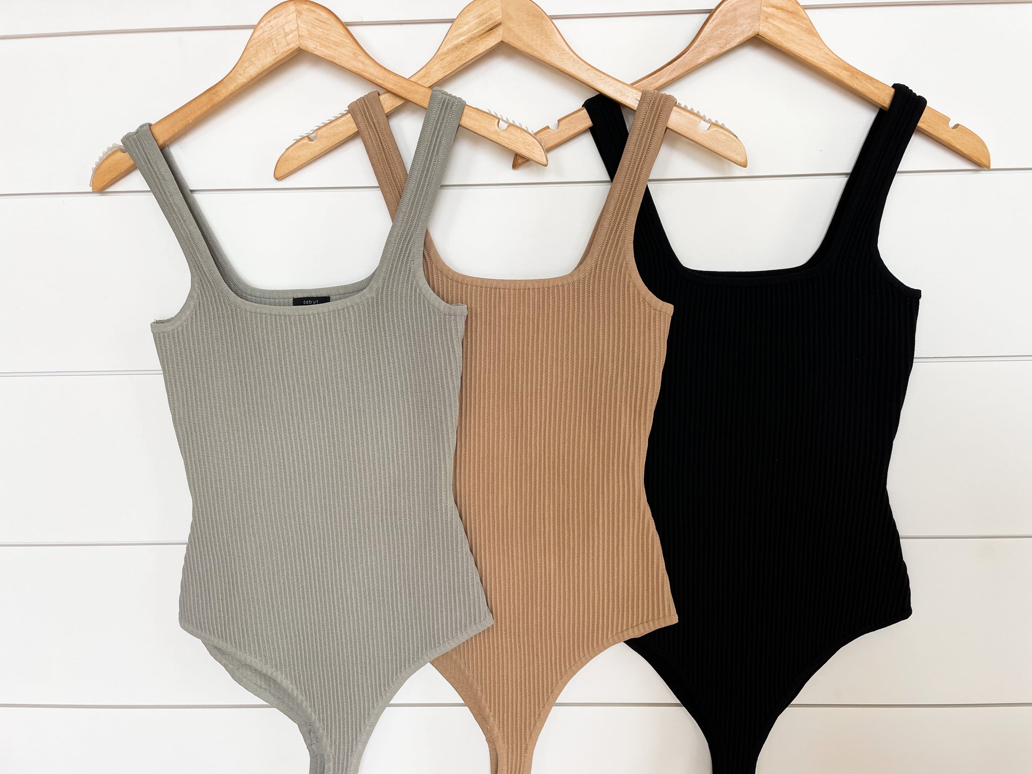 Ribbed tank body suit