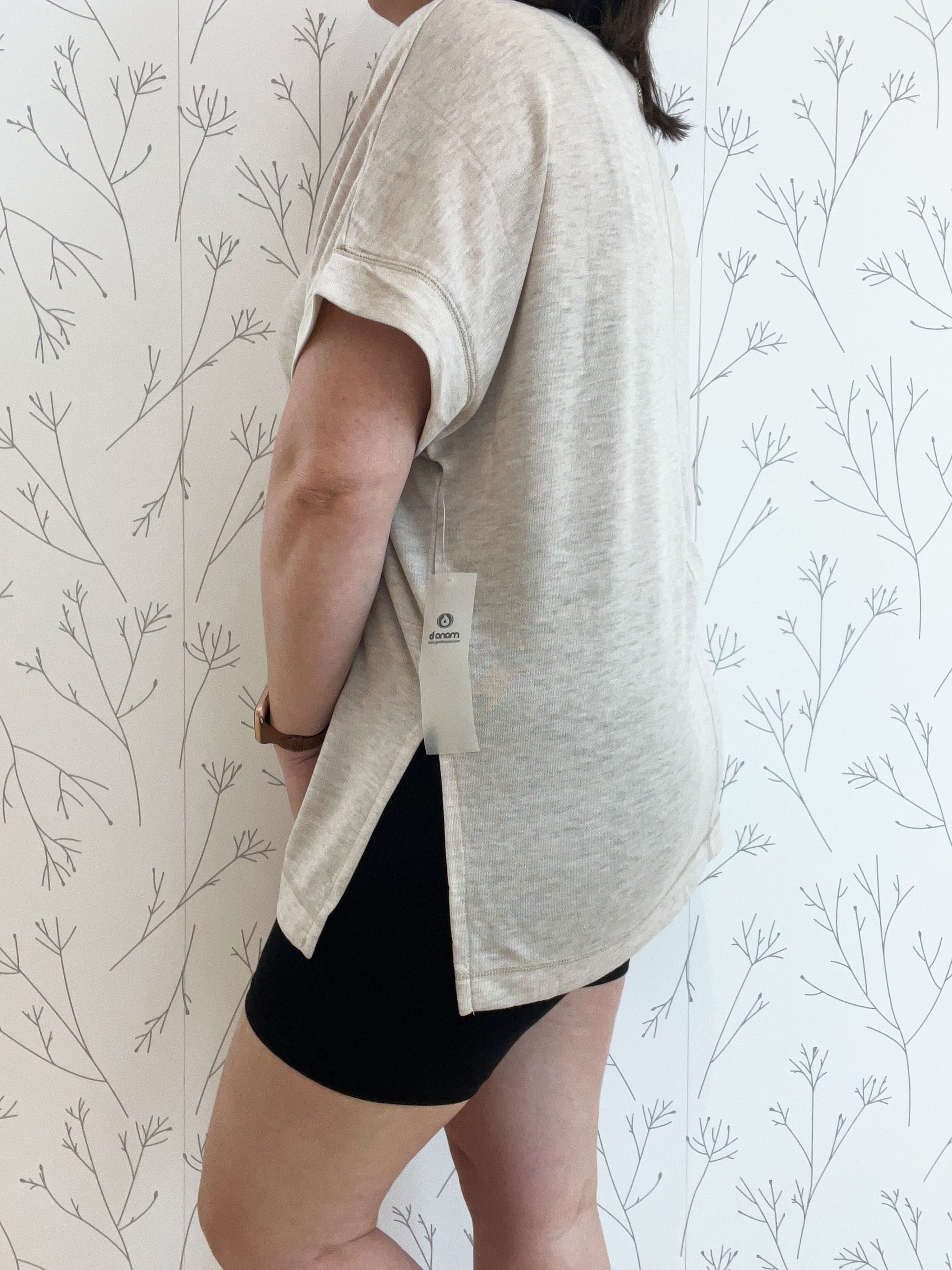 Short Sleeve Top with Side Slits - Including Plus