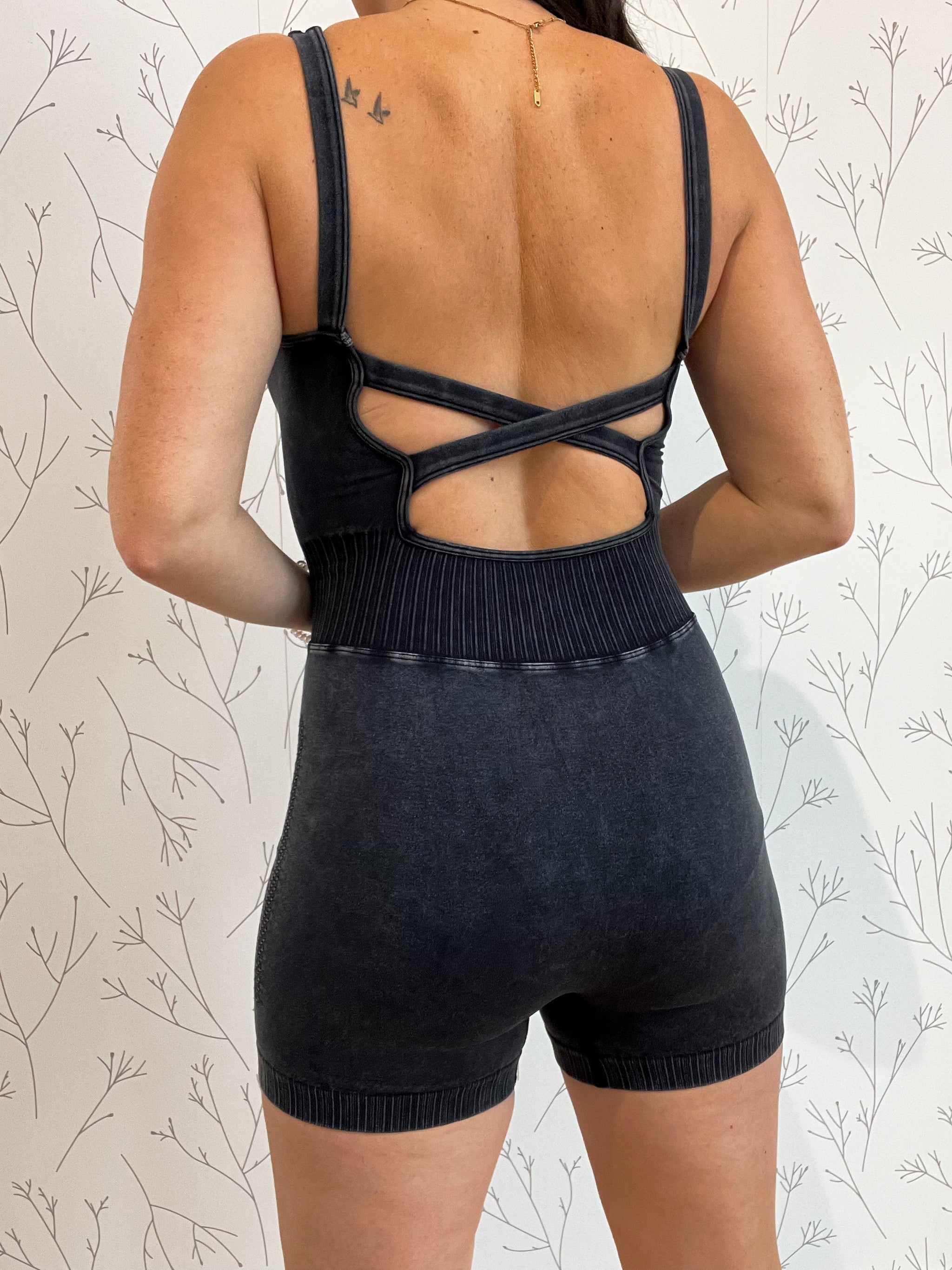 Washed Sports Romper