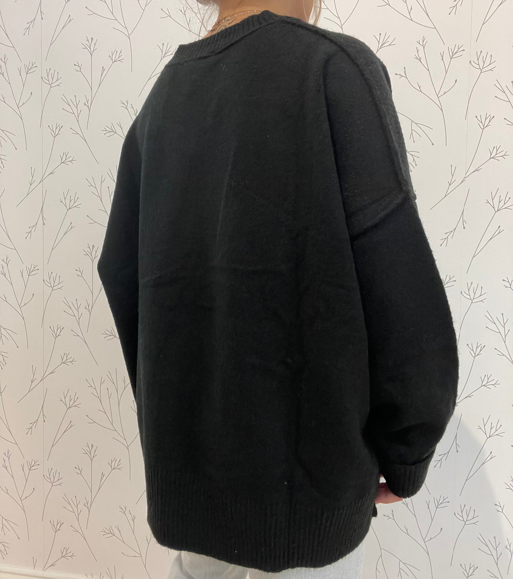 Drop Sleeve Knit Sweater - Plus Size