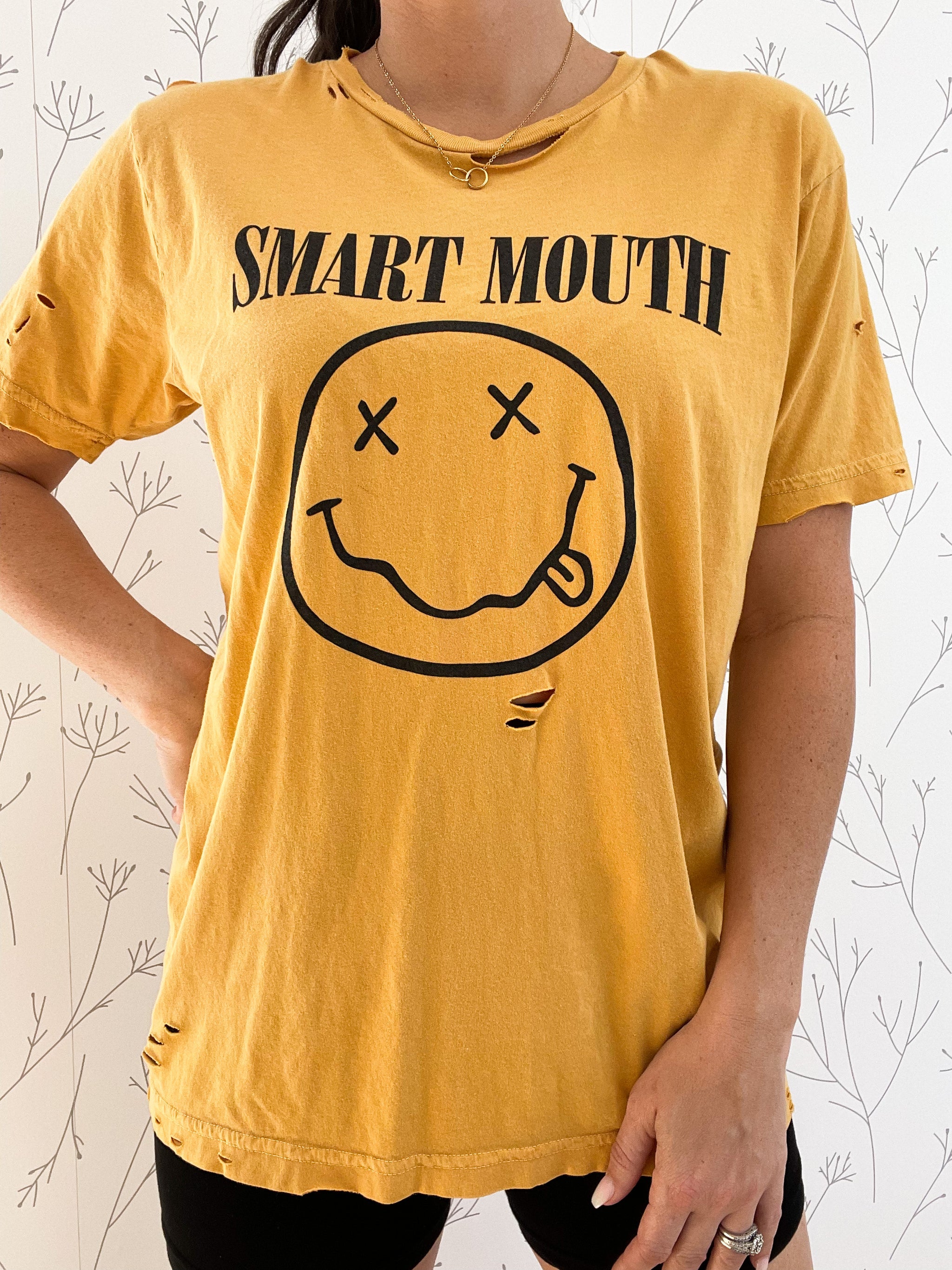Distressed Smart Mouth Tee